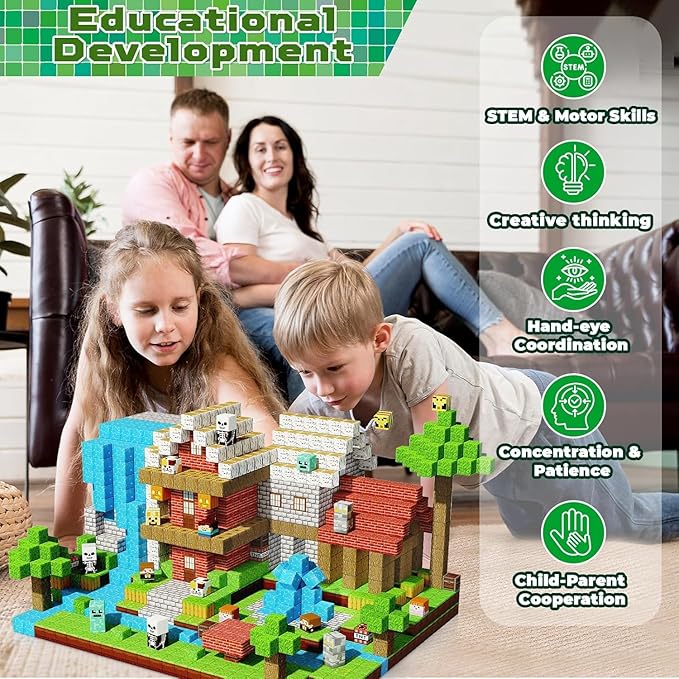 200PCS Magnetic Blocks - Magnetic Building Blocks, Magnet Cubes Game, Stacking Forest Set, STEM Montessori Sensory Stacking Toys for Kids, Birthday Gifts for Boys and Girls Age 3+ Years Old