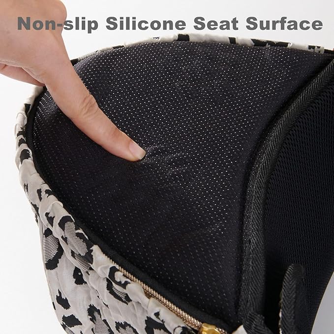Sunveno Hip Baby Carrier with Seat,Ergonomic Baby Hip Carrier, Front-Facing Baby Holder, Anti-Slip Seat Surface, Wide and Adjustable Waistband,Multiple Pockets, Newborn to Toddler up to 45lbs,Leopard