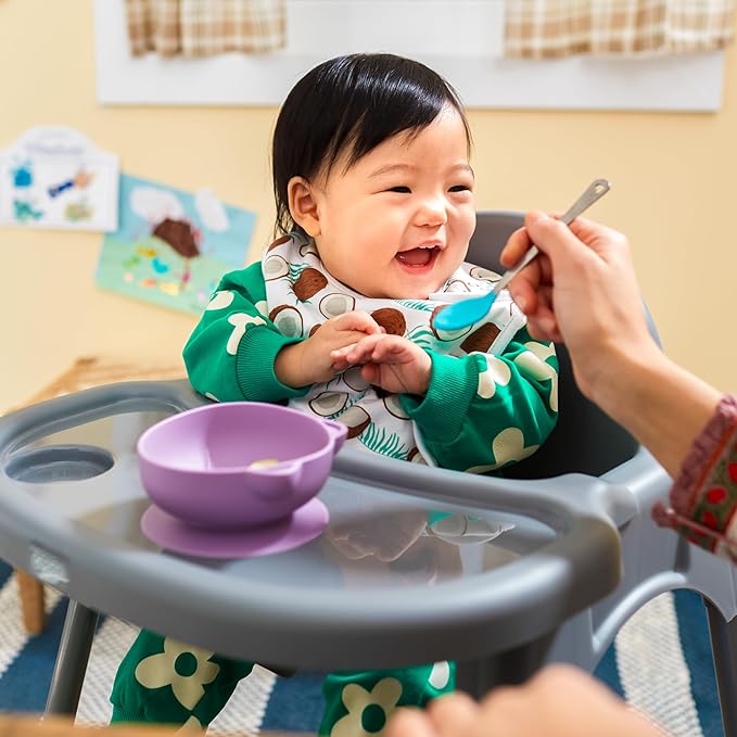 Cosco Kids Canteen High Chair Lightweight Portable Baby Feeding Chair with Adjustable Tray, Easy to Clean, Kitchen or Dining Use, Toddlers Up to 33 lbs, Mono Black