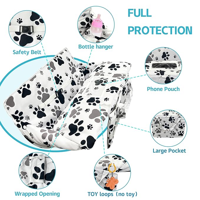 Shopping Cart Cover for Baby,2-in-1 Baby Cart Covers with Portable Cloth Bag Cart Seat Pad for Babies Grocery Cushion Cover Restaurant,Suitable for All Supermarkets and Restaurants