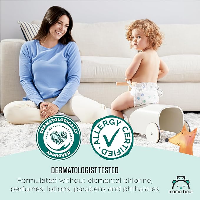Amazon Brand - Mama Bear Gentle Touch Diapers, Size 1, 50 Count