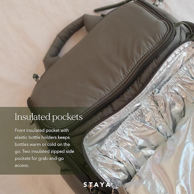 Staya- Cloud Diaper Bag (Sage, Medium)