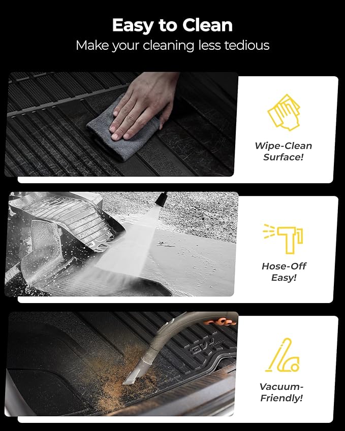 3W Cargo Liner Fit 2020-2025 Land Rover/Range Rover Defender 110 5 Seats, (NOT for Defender 110s/Rubber Flooring),TPE All Weather Custom Fit Trunk Mat for Land Rover Defender, Black