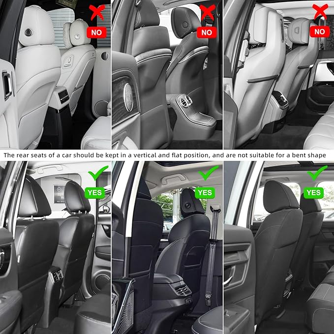 Seat Back Protector + Large Capacity Pocket Storage Organizer,Preventing the Impact of Children Stepping on the Seat Backrest (Cream White)