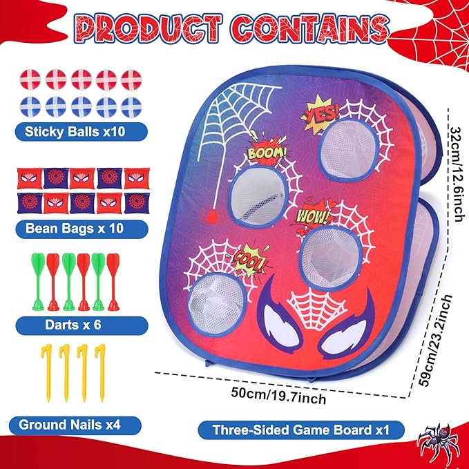 Bean Bag Toss Game for Kids: Cornhole for Kids, Outdoor Toys for Kids Ages 4-8 Tic Tac Toe Bean Bag Toss Toddler Toys Yard Games, Birthday Gift for Girls 3 4 5 6 7 8 Year Old