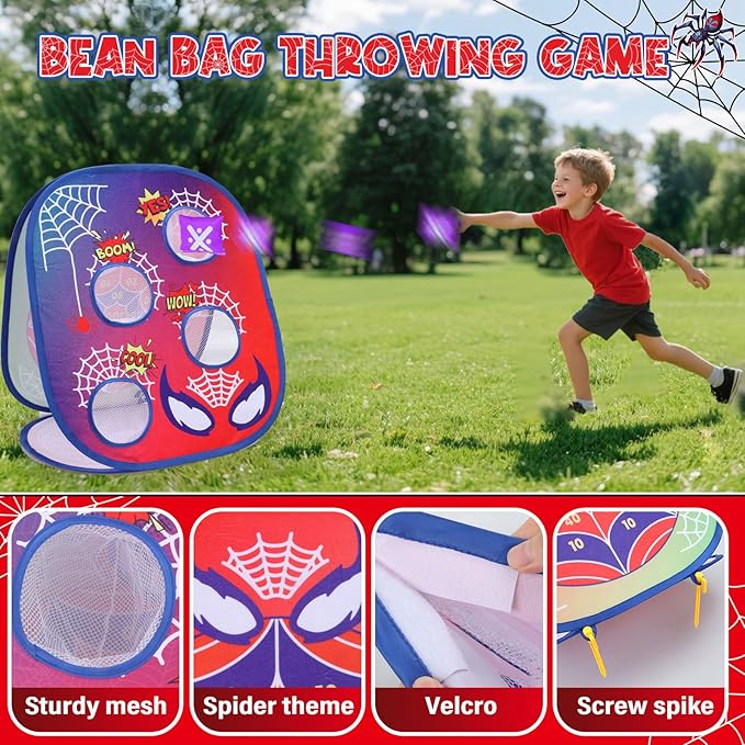 Bean Bag Toss Game for Kids: Cornhole for Kids, Outdoor Toys for Kids Ages 4-8 Tic Tac Toe Bean Bag Toss Toddler Toys Yard Games, Birthday Gift for Girls 3 4 5 6 7 8 Year Old