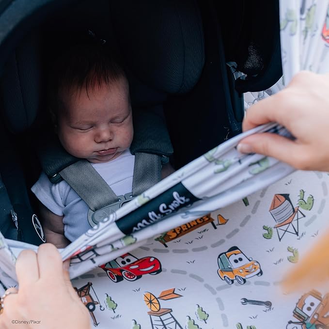 Milk Snob Original Disney 5-in-1 Baby Cover, Breastfeeding, Car Seat, Carrier, Stroller, High Chair, Shopping Cart, Canopy, Baby Shower Gender Neutral Gifts, Nursing Top (Pixar Cars)