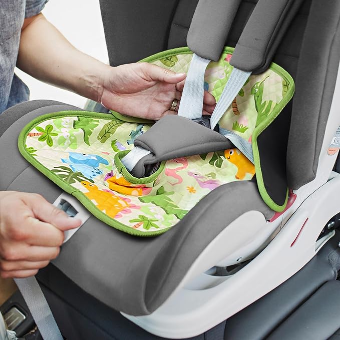INFANZIA Dry Seat,Car Seat Protector Waterproof Carseat Liner Potty Training Toddlers, Baby and Infants, Piddle Pad for Carseats Strollers (Green, 2 Packs