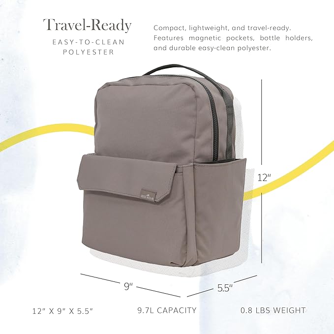 RED ROVR Mini Roo Lightweight Backpack | 6 pockets for everyday essentials (Truffle)