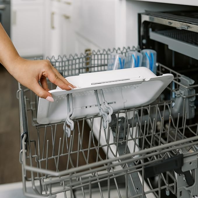 Dr. Brown's Sink Caddy for Baby Bottles and Parts with Two Brush Holders, Over The Sink Kitchen Storage, Drying Rack, and Organizer, BPA-Free