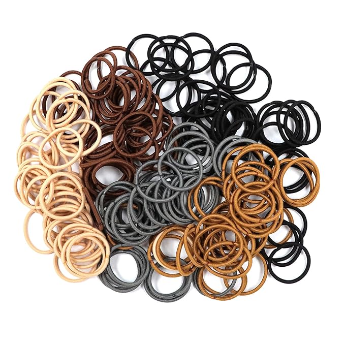 200PCS Small Hair Ties,No Crease Baby Hair Ties,Elastic Hair Ponytail Holder Hair Accessories for Baby Girls Infants Toddlers Kids,Neutral Color