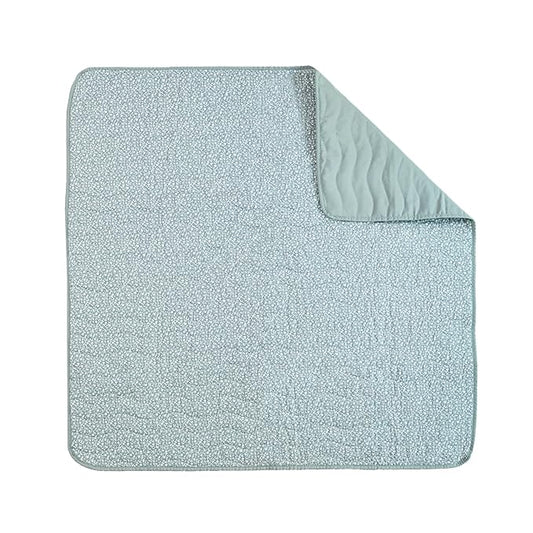 Toddlekind Portable Baby Mat, Organic Cotton 47" x 47, Portable, playpen mat, Travel, Indoor/Outdoor mat, for Babies/Toddlers, 0m+ (Sage)