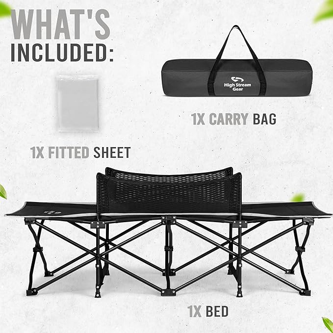 Toddler Cot Bed: Kids Travel Camping and Portable Folding Cot, Great for Outdoors and Young Guests at Home. Comfortable Sleeping Bed Easy to Store and Use (Gray)