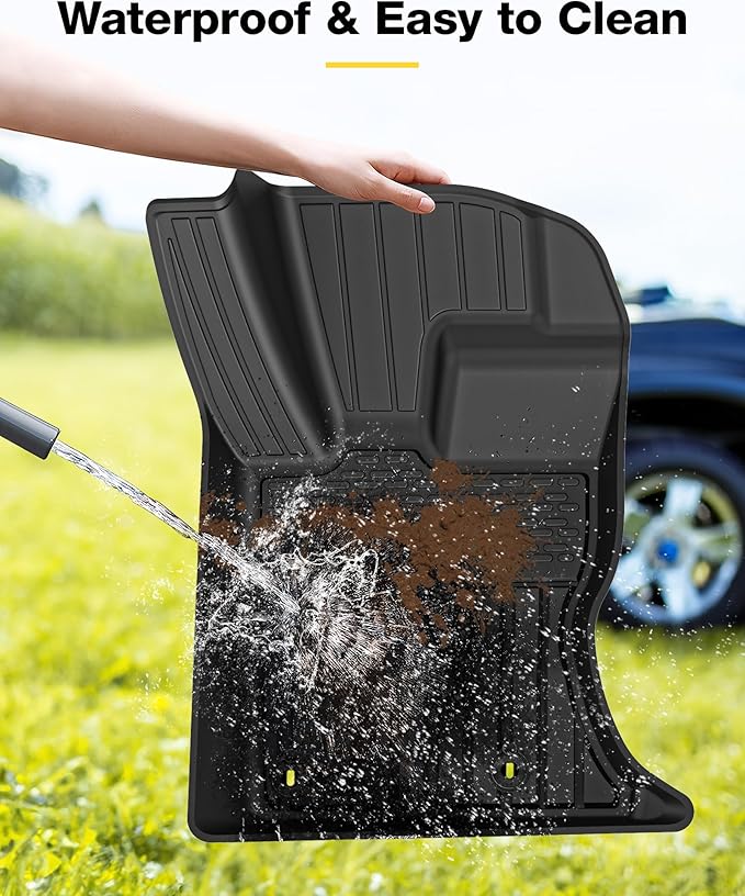 3W Floor Mats Fit 2017-2025 2026 Range Rover Land Rover Velar/Jaguar F-Pace, TPE All Weather Custom Fit Floor Liner for Range Rover Velar 1st and 2nd Row Full Set Car Liners Black