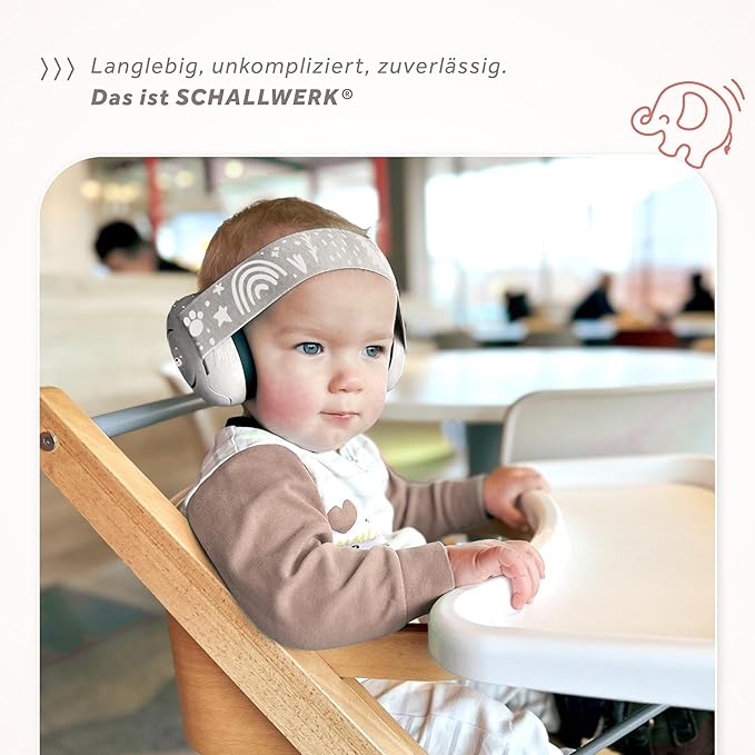 Schallwerk ® Mini+ Baby Ear Muffs – Infant Noise Cancelling Headphones, Toddler Ear Protection, Baby Headphones for Noise