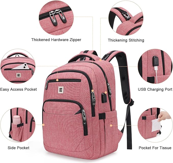 Diaper Bag Backpack, Multi function Baby Bag with Portable Changing Pad, Pacifier Holder,Waterproof Diaper Bags with USB Charging Port,Baby Essentials Perfect Baby Shower Gifts for Mom, Dad, Newborn