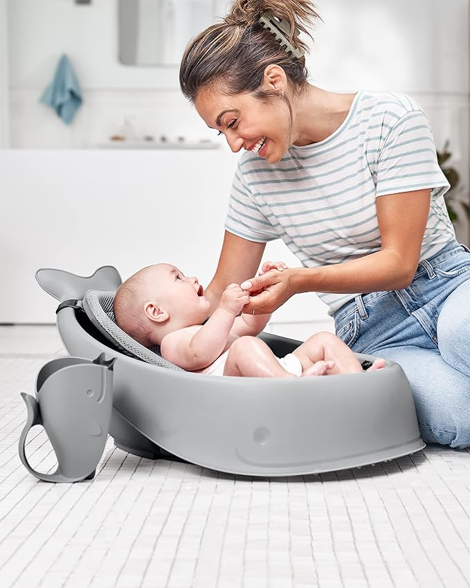 Skip Hop Baby Bath Rinse Cup MOBY Tear-free Waterfall Rinser Grey Age 0+