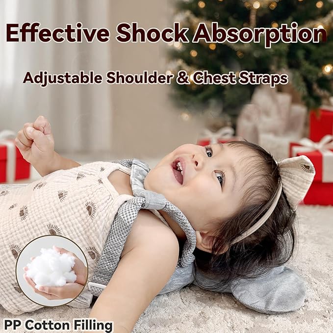 Baby Head Protector Backpack for Falling Crawling and Walking Toddler Essentials Infant Toys Helmets Baby Lover Gifts for 0.5-3 Years 6-12 Months