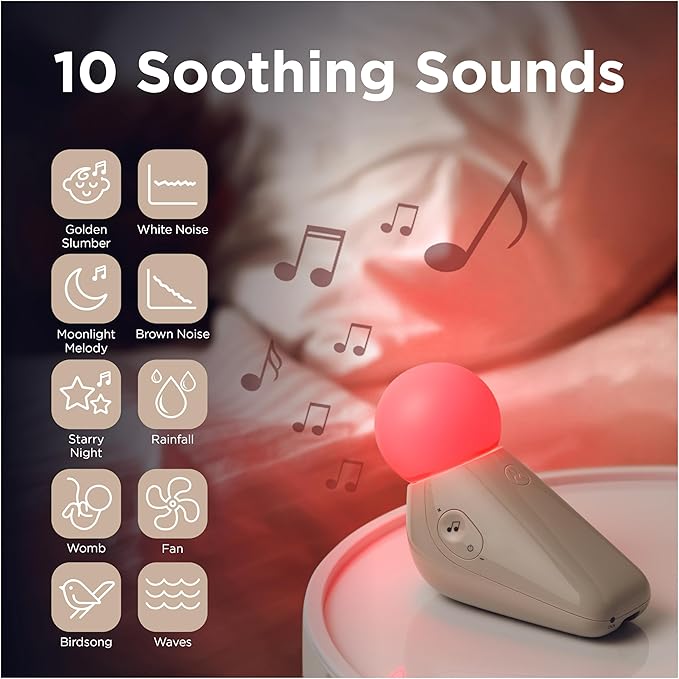 Motorola Nursery S1 | Portable Sleep Soother & Light Sound Machine for Babies & Kids | 50-Hour Battery Life | 10 Soothing Sounds, Lullabies & Multicolour Nightlight | Travel, Baby Shower/Registry Gift
