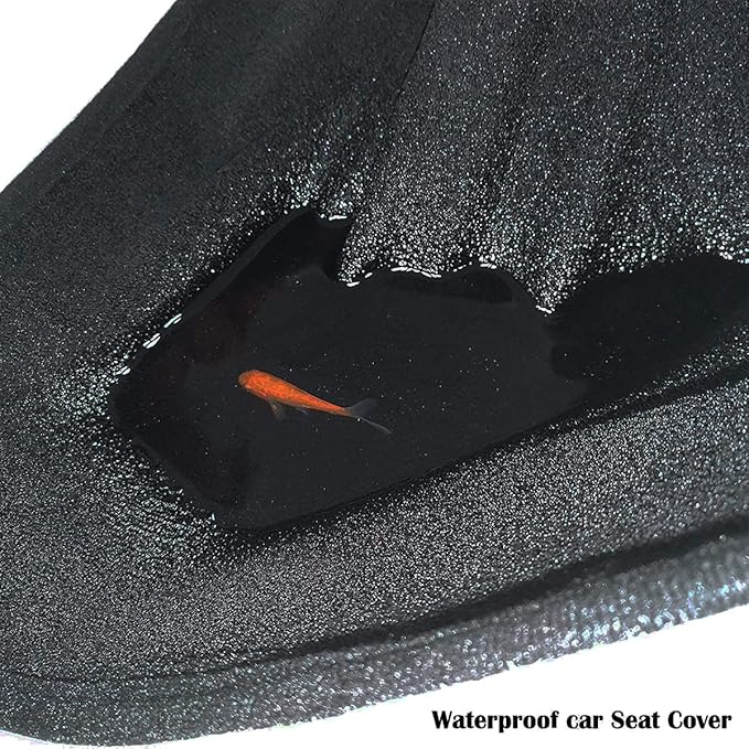 Car Seat Cover Protector Front Seats,for Gym Workout,Running,Swimming,Beach and Hiking,Waterproof Sweat Towel Bucket Seat Covers for Cars SUV Trucks (Black, 2Pcs)