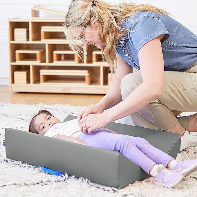 ECR4Kids SoftZone Baby Changing Pad, Contoured, Grey