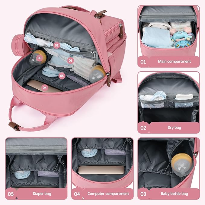 Maelstrom Diaper Backpack, 30L Pink