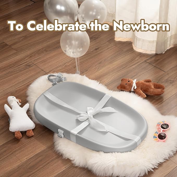 Papablic Wipeable Baby Changing Pad with Removable Safety Strap, Easy to Clean & Non-Slip Waterproof, Changing Pad for Dresser,Bed