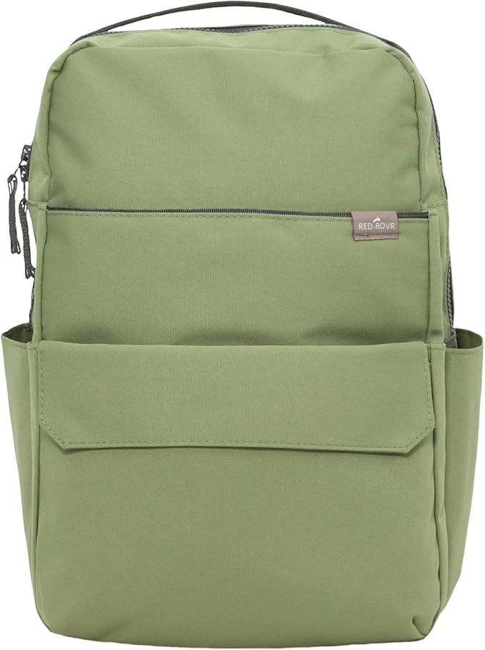 RED ROVR Roo Lightweight 1 LB Diaper Bag Backpack | 11 organizational pockets| Durable & Water-Resistant (Moss)