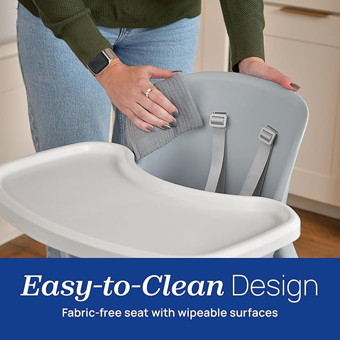 Chicco Zest 4-in-1 Folding High Chair, Feeding Chair, Toddler Chair and Youth Stool, Multi-Use Easy Clean High Chair | Capri/Blue