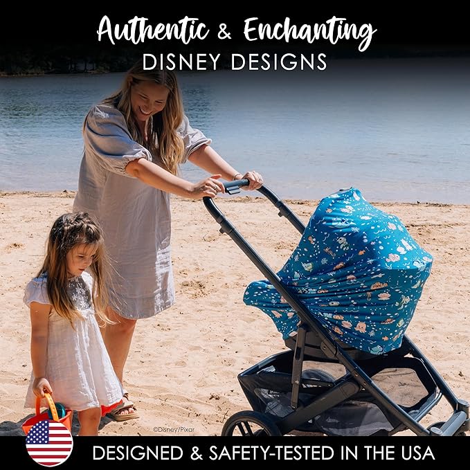 Milk Snob Original Disney Pixar 5-in-1 Baby Cover, Breastfeeding, Car Seat, Carrier, Stroller, High Chair, Shopping Cart, Canopy, Baby Shower Gender Neutral Gifts, Nursing Top (Finding Nemo)