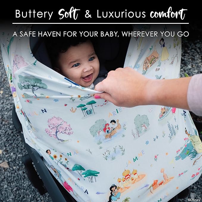 Milk Snob Original Disney Enchanted Kingdoms 5-in-1 Cover, Added Privacy for Breastfeeding, Baby Car Seat, Carrier, Stroller, High Chair, Shopping Cart, Lounger Canopy, Newborn Essentials, Nursing Top