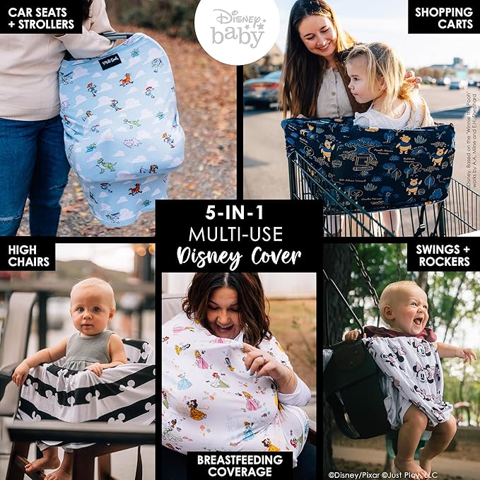 Milk Snob Original Disney Pixar Toy Story 5-in-1 Cover, Added Privacy for Breastfeeding, Baby Car Seat, Carrier, Stroller, High Chair, Shopping Cart, Lounger Canopy - Newborn Essentials, Nursing Top