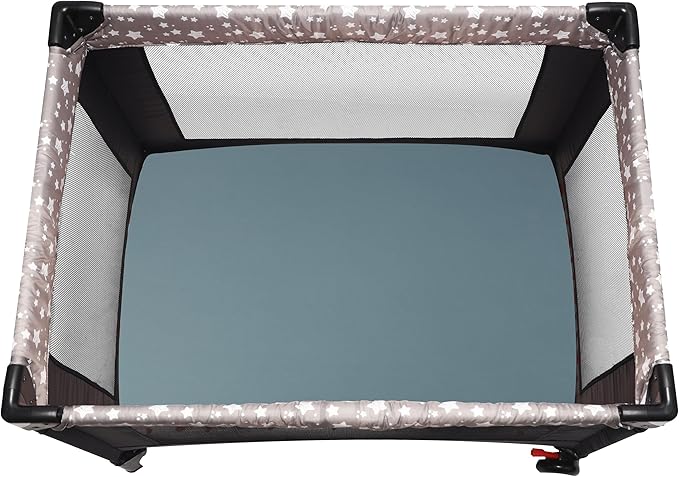 Pack and Play Sheets Fitted, 2 Pack Pack n Play Sheets for Graco Pack n Play Mattress, Unisex Playard Sheets for Boys Girls(Dark Green & Dark Grey, 38 X 26 Inch)