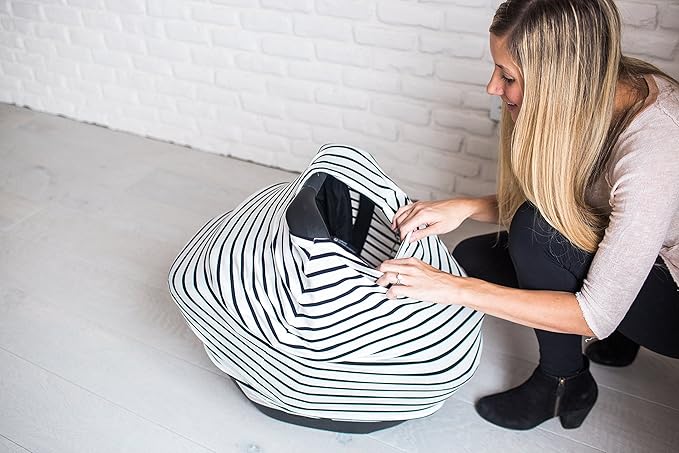 Copper Pearl Multi-Use Cover: Car Seat Covers, Nursing Cover, and Stroller Cover for Sun - Stretchy Fabric, All-Season Use, Stylish Designs, Easy Access for Moms - City