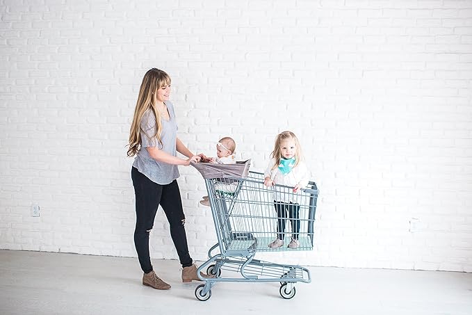 Baby Car Seat Cover Canopy and Nursing Cover Multi-Use Stretchy 5 in 1 Gift The Granite by Copper Pearl