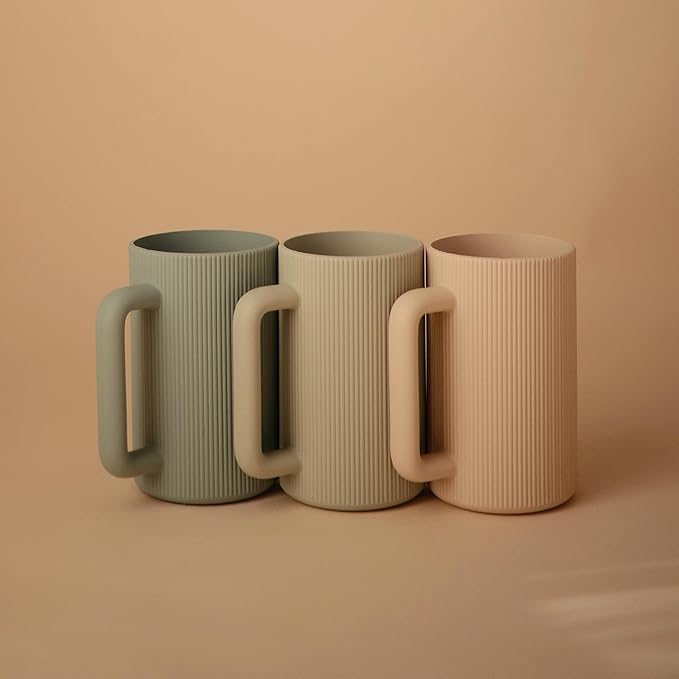 mushie Baby Bath Rinse Cup | 100% Food Grade Silicone | Shampoo & Body Washing Rinser Cup For Kids (Cambridge Blue)