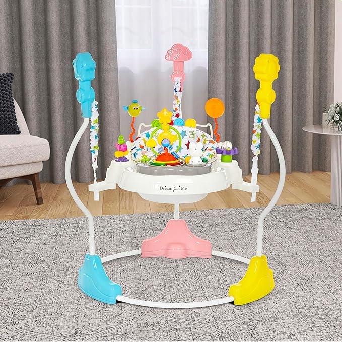 Dream On Me Zany 2-in-1 Activity Center and Bouncer in Star Print