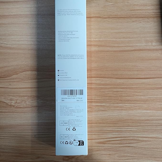 Moonkie Silicone Placemats for Baby & Kid, Stain-Proof Non-Slip Toddler Food Mats Eating Table Mat with 2 Packs