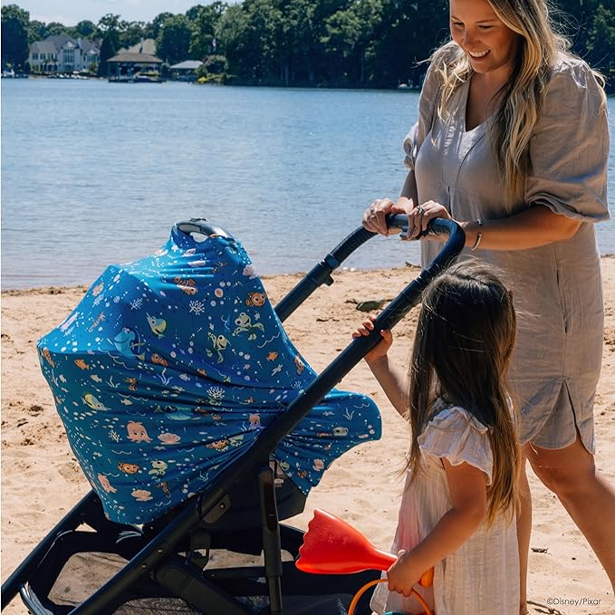 Milk Snob Original Disney Pixar 5-in-1 Baby Cover, Breastfeeding, Car Seat, Carrier, Stroller, High Chair, Shopping Cart, Canopy, Baby Shower Gender Neutral Gifts, Nursing Top (Finding Nemo)