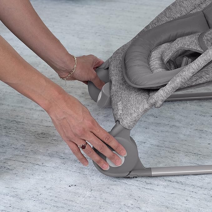Summer Infant 2-in-1 Bouncer & Rocker Duo (Light Gray Tweed) Convenient and Portable Rocker and Bouncer for Babies Includes Soft Toys and Soothing Vibrations