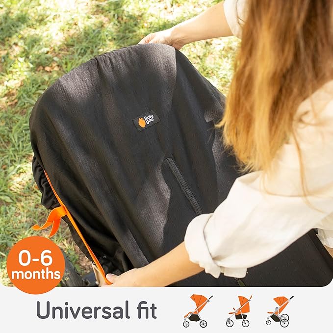 Baby Uma Stroller Sun Shade Cover - UPF 50+ Bassinet Stroller Cover, Baby Sun Protection, Breathable Blackout Mesh Baby Sun Shade, Stroller Shade Cover with Zip-up Window, 0-6 Months (+Travel Bag)