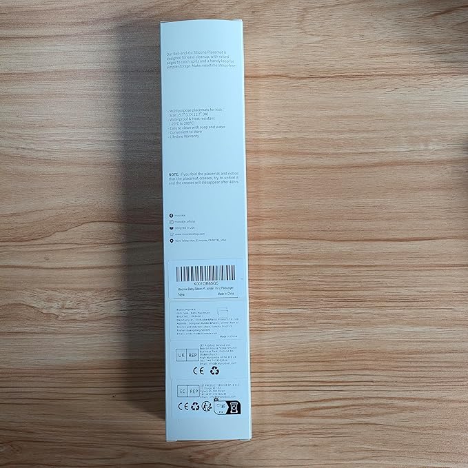 Moonkie Silicone Placemats for Baby & Kid, Stain-Proof Non-Slip Toddler Food Mats Eating Table Mat with 2 Packs(Ether/Sage