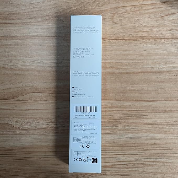 Moonkie Silicone Placemats for Baby & Kid, Stain-Proof Non-Slip Toddler Food Mats Eating Table Mat with 2 Packs