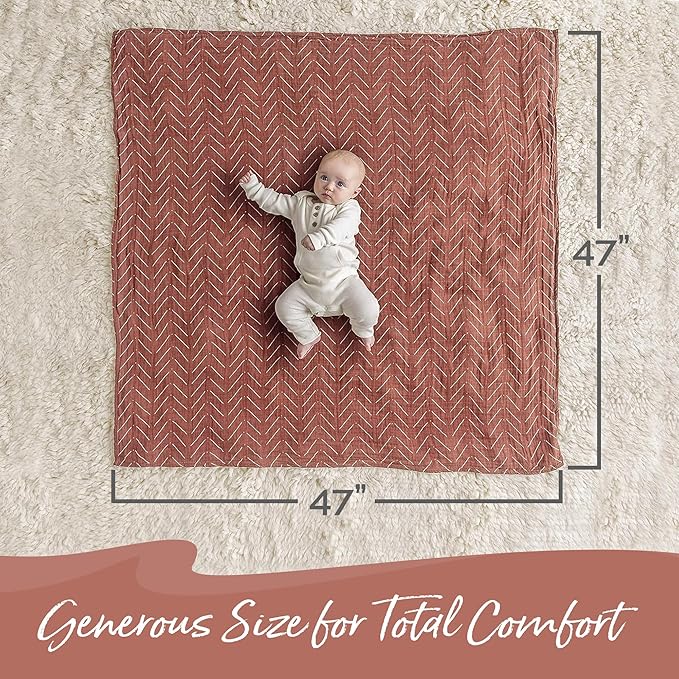 Itzy Ritzy Breastfeeding Boss Multi-Use Cover – A Nursing Cover, Swaddle, Car Seat, Tummy Time Mat & Burp Cloth All in One – Made of Soft Muslin Fabric & Measures 47” x 47” (Mudcloth)