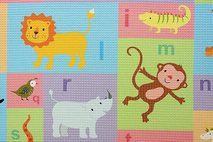 Baby Care Play Mat - Playful Collection (Busy Farm, Large) - Play Mat for Infants – Non-Toxic Baby Rug – Cushioned Baby Mat Waterproof Playmat – Reversible Double-Sided Kindergarten Mat
