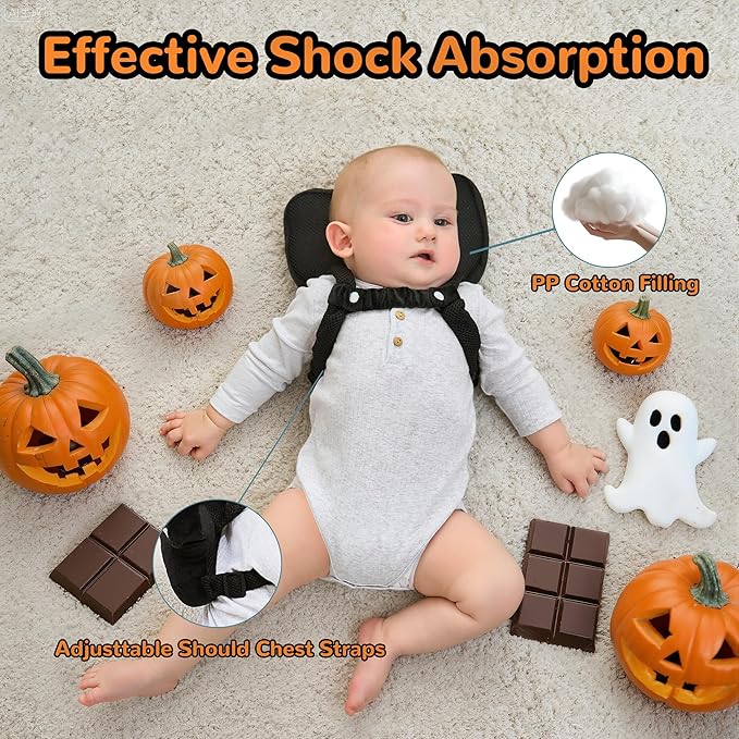 Baby Head Protector Backpack for Falling Crawling and Walking Toddler Essentials Infant Toys Helmets Baby Lover Halloween Gifts for 0.5-3 Years 6-12 Months