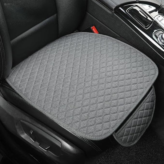 West Llama Linen Car Seat Covers,Bottom Seat Covers for Cars Include 2 Piece Front Driver Seat Pad Mat Universal Fits 90% Vehicles,SUVs,Cars,Sedans(2Piece-Gray)