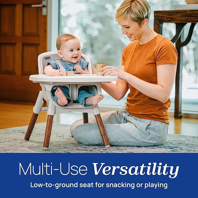 Chicco Zest LE 4-in-1 Folding High Chair, Feeding Chair, Toddler Chair and Youth Stool, Multi-Use Easy Clean High Chair | Crema/White