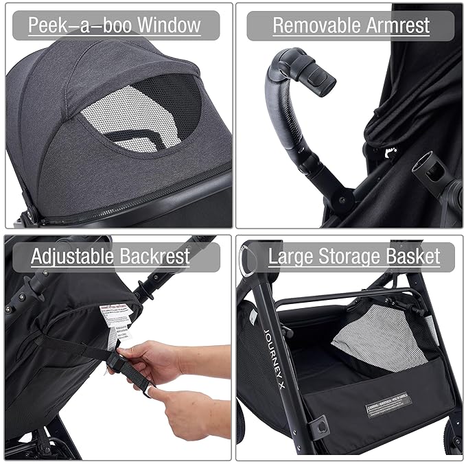 Baby Stroller 2 in 1 Newborn Convertible Stroller Bassinet for Infant New Born Pushchair 0-36 Month