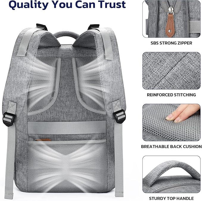 Maelstrom Diaper Bag Backpack,29L-45L Expandable Large Baby Bag for 2 Kids/Twins, with Removable Cross Body Bottle Bag for Mom/Dad,Stylish Nappy Bag Gift for Boys/Girl-Mothers Day Gifts-Elegant Grey